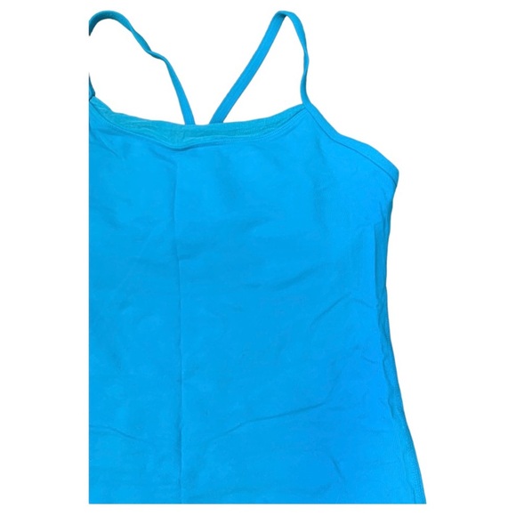 LULULEMON Vintage Limited Ujjayi Power Y Tank Top Turquoise Blue Size Medium - Picture 5 of 9